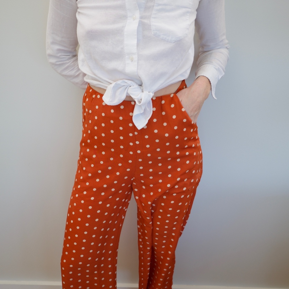 High Waist FARROW Silk Pants